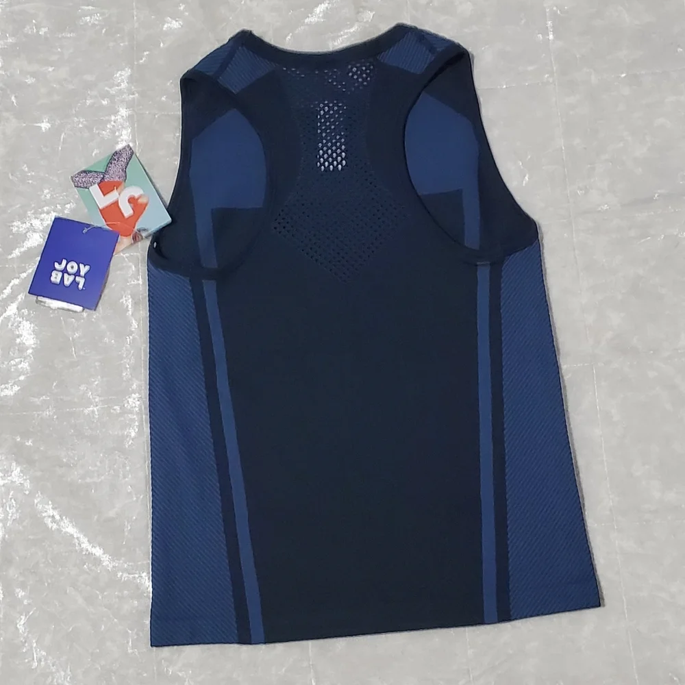 Joy Lab Blue Razor Back Tank Top - Picture 2 of 6